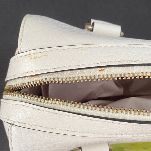 Kate Spade White and Green Satchel - Picture 10 of 12